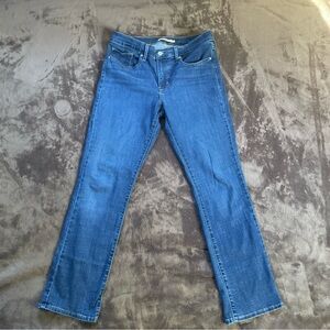 Levi's Jeans Womens 30 Blue Mid Rise 314 Shaping Straight Stretch Denim Pockets